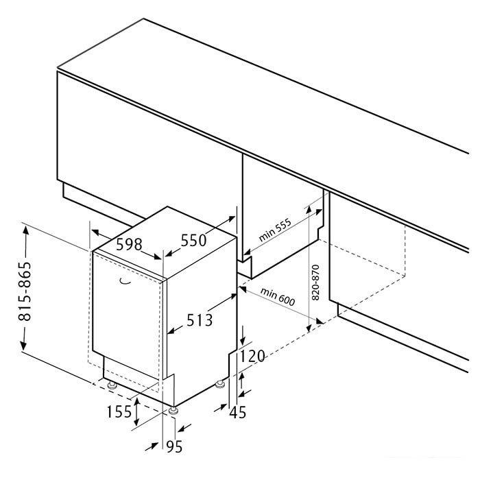 Встраиваемая посудомоечная машина Krona Delia 60 BI