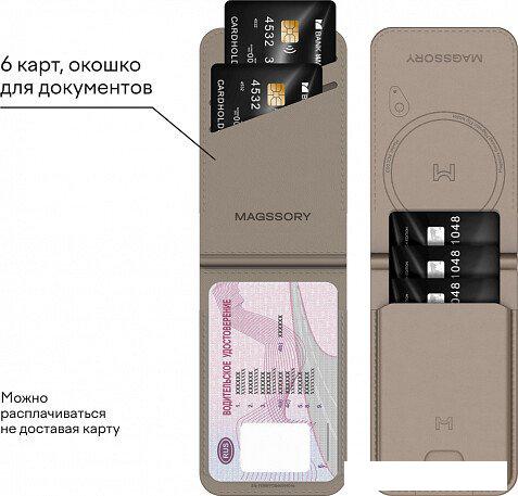 Кредитница Magssory Geotag Magnetic Latte ACL003l