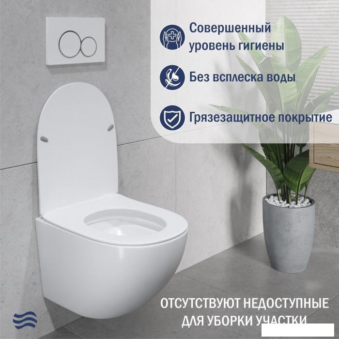 Унитаз подвесной Lauter Sulzdorf с микролифтом и кнопкой смыва 219704J (черный)