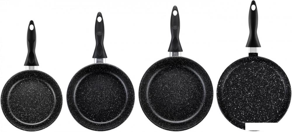 Сковороды Elan Gallery Гармония вкуса 120112+4 (черный мрамор)