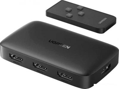 Переключатель Ugreen CM332 80125 4 x HDMI (с пультом ДУ, черный)