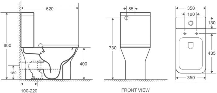 Унитаз напольный WeltWasser Zinnbach 001 GL-WT