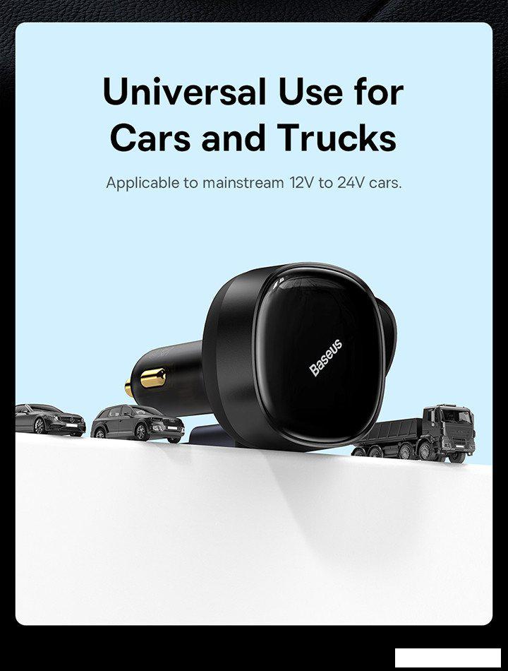 Автомобильное зарядное Baseus Enjoyment Pro 2-in-1 Car Charger C+L 60W C00057802111-02