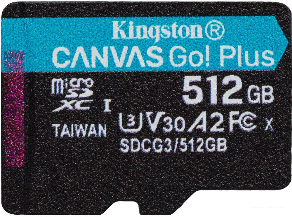Карта памяти Kingston Canvas Go! Plus microSDXC 512GB (с адаптером) Карта памяти Kingston Canvas Go! Plus microSDXC 512GB (с адаптером)