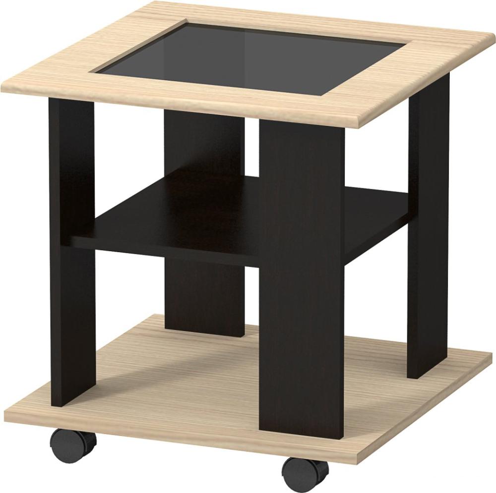 Журнальные столики и столы-трансформеры Премиум СЖ-6 со стеклянной столешницей (ясень шимо светлый/венге)