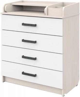 Детский комод Атон Мебель Marvin (бодяга светлый/белый)