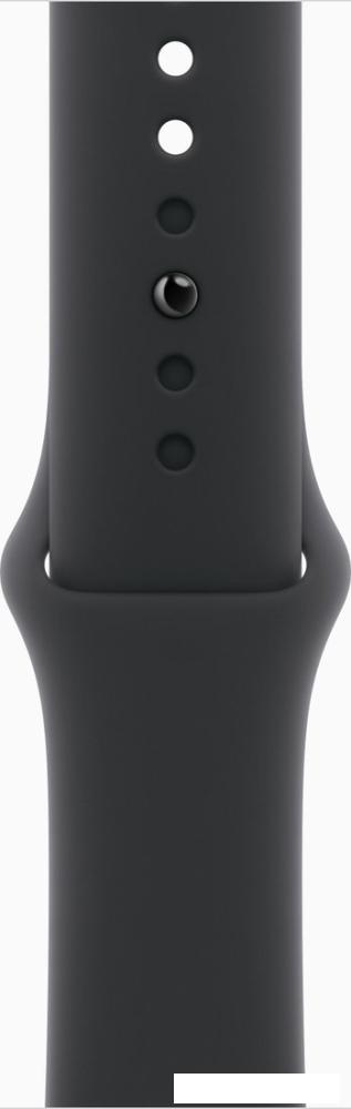 Умные часы Apple Watch Series 11 46 мм (алюминиевый корпус, черный/черный, спортивный силиконовый ремешок M/L)