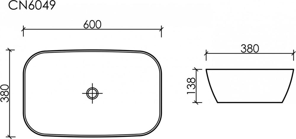 Умывальники Ceramica Nova Element CN6049MDH (темный антрацит матовый)