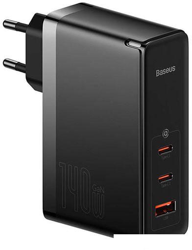 Сетевое зарядное Baseus GaN5 Pro Fast Charger 2C+U 140W EU (черный)