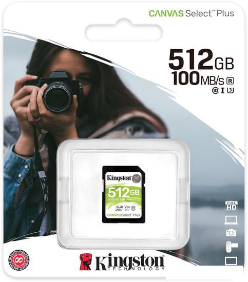 Карта памяти Kingston Canvas Select Plus SDXC 512GB Карта памяти Kingston Canvas Select Plus SDXC 512GB
