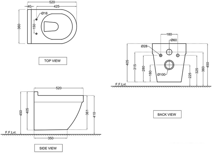 Унитаз подвесной Jaquar Solo SLS-WHT-6953BIUFSM