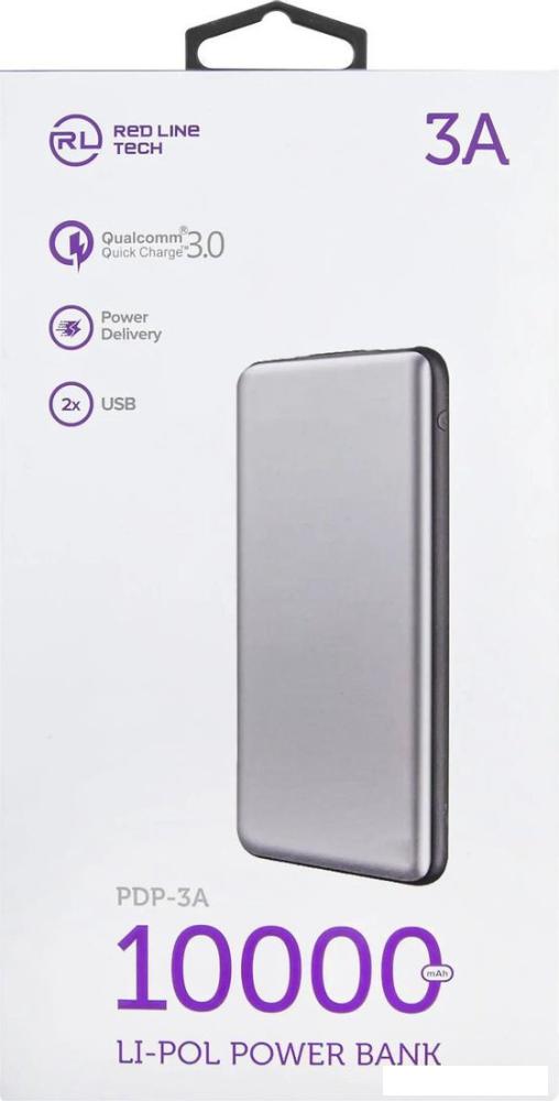 Портативные зарядные устройства Red Line PDP-3A 10000mAh (серебристый)