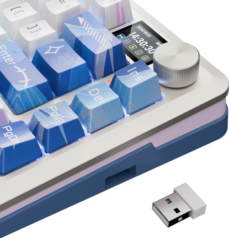 Клавиатура Redragon Flekact Pro (белый/сиреневый/синий)