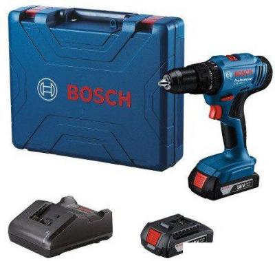 Ударная дрель-шуруповерт Bosch GSB 183-LI Professional 06019K9100 (с 2-мя АКБ, кейс)