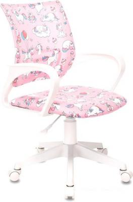 Компьютерное кресло Бюрократ Burokids 1W (розовый единороги/пластик белый)