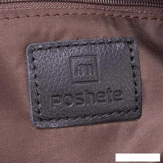 Женские и мужские сумки Poshete 857-6356-W009-DSV (серебристый)