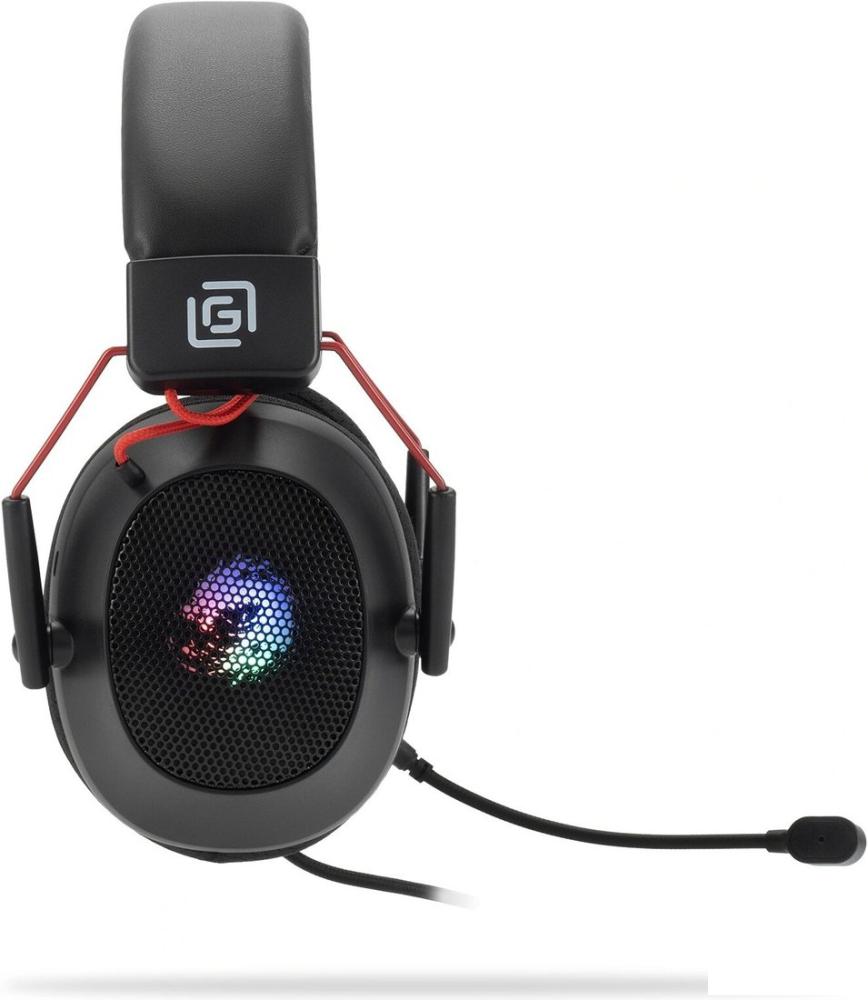 Наушники Оклик HS-L305G (черный/красный)