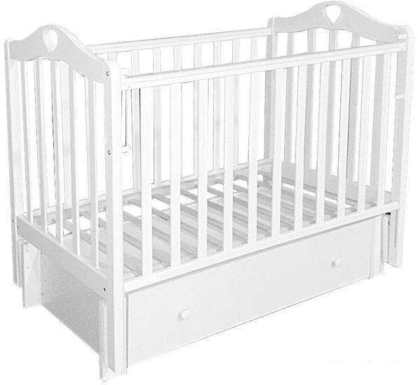 Классическая детская кроватка Антел Каролина-4/6 (белый)