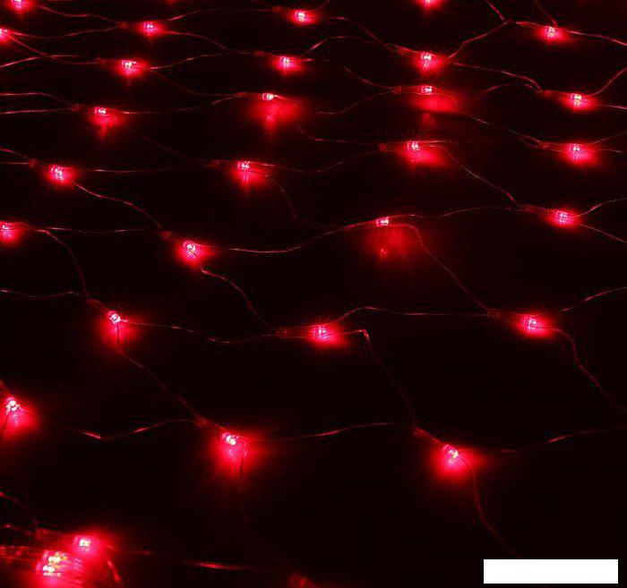 Гирлянда световая сетка Luazon Led-240 (1.5x1.5 м, красный) [1080499]
