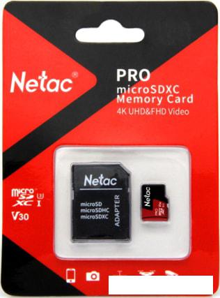 Карта памяти Netac P500 Extreme Pro 128GB NT02P500PRO-128G-R + адаптер Карта памяти Netac P500 Extreme Pro 128GB NT02P500PRO-128G-R + адаптер