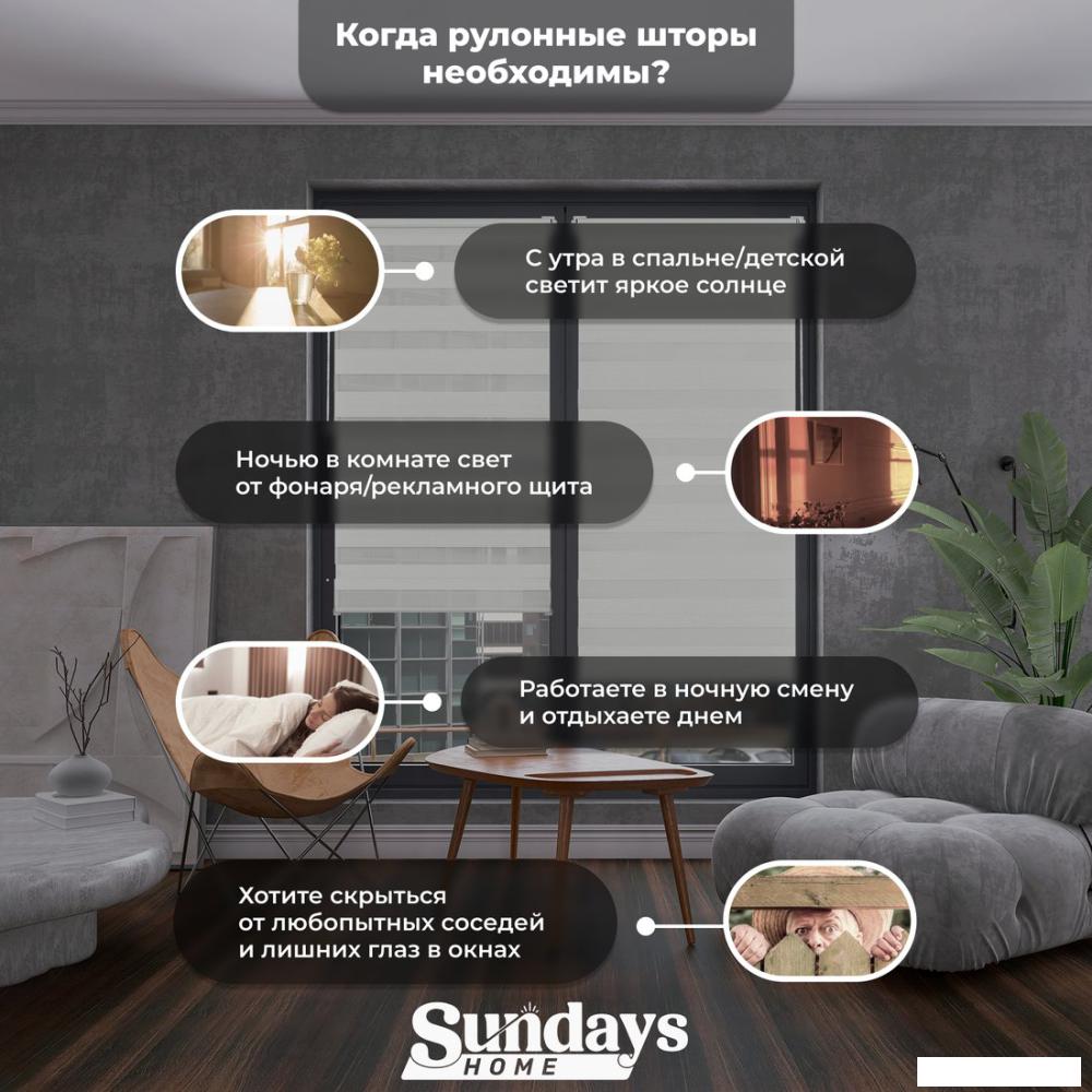 Шторы день-ночь Sundays Home ДН LB 111-13 220x185 (белый)