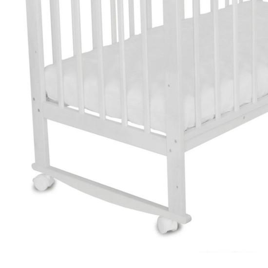Классическая детская кроватка Pituso Tip-Top (колесо-качалка, белый)
