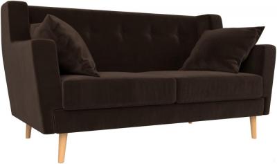 Диваны Лига диванов Брайтон 281 2-х местная 108926 (микровельвет, коричневый)