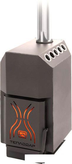 Печь-камин Теплодар ТОП модель 140 со стальной дверцей