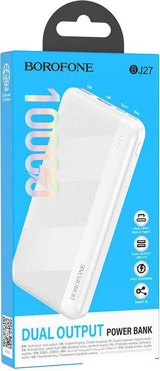Внешний аккумулятор Borofone BJ27 10000mAh (белый)
