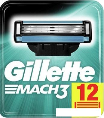Бритвенные станки и лезвия Gillette Mach3 (12 шт) 3014260323240