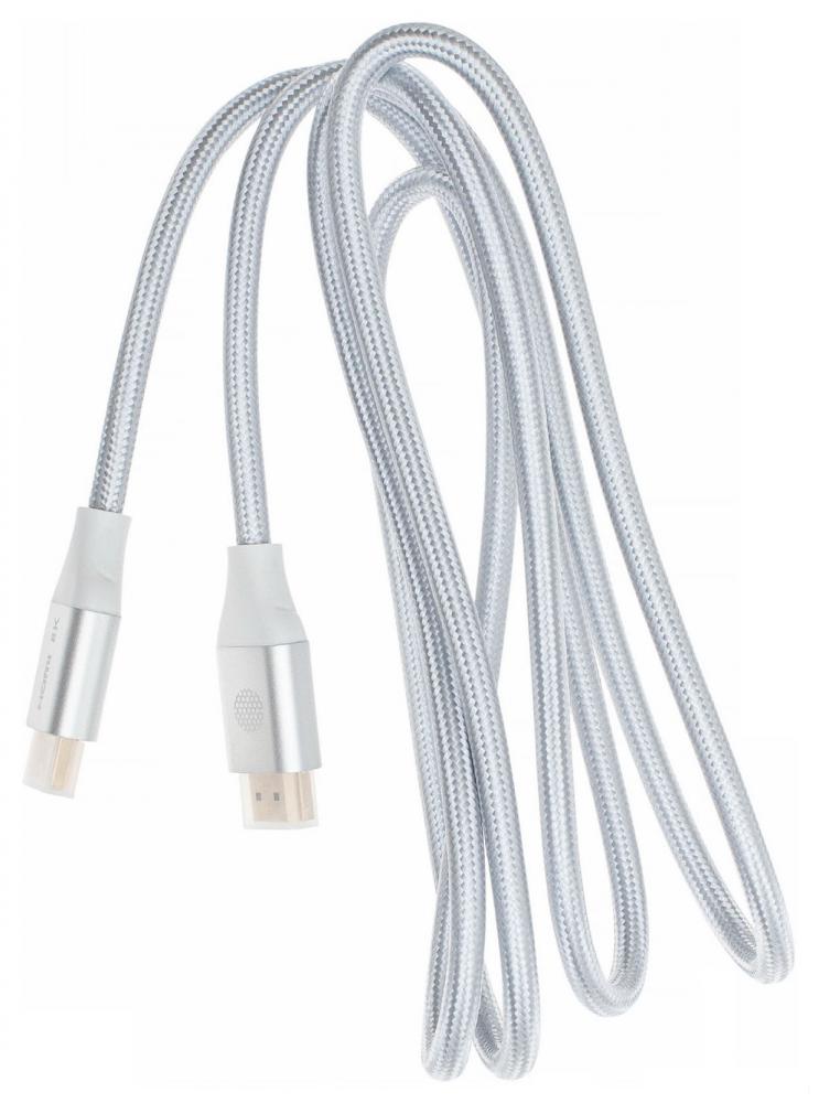 Кабель CACTUS HDMI - HDMI CS-HDMI.2.1-1.8 (1.8 м, серебристый)