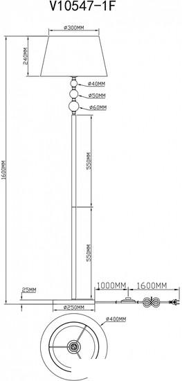 Торшер Moderli Feels V10547-1F