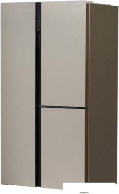 Холодильник side by side Hyundai CS6073FV (золотистое стекло)