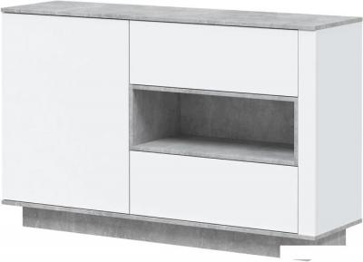 Комод Интерлиния Quartz QZ-Т1Д2Ш (белый платинум/бетон)