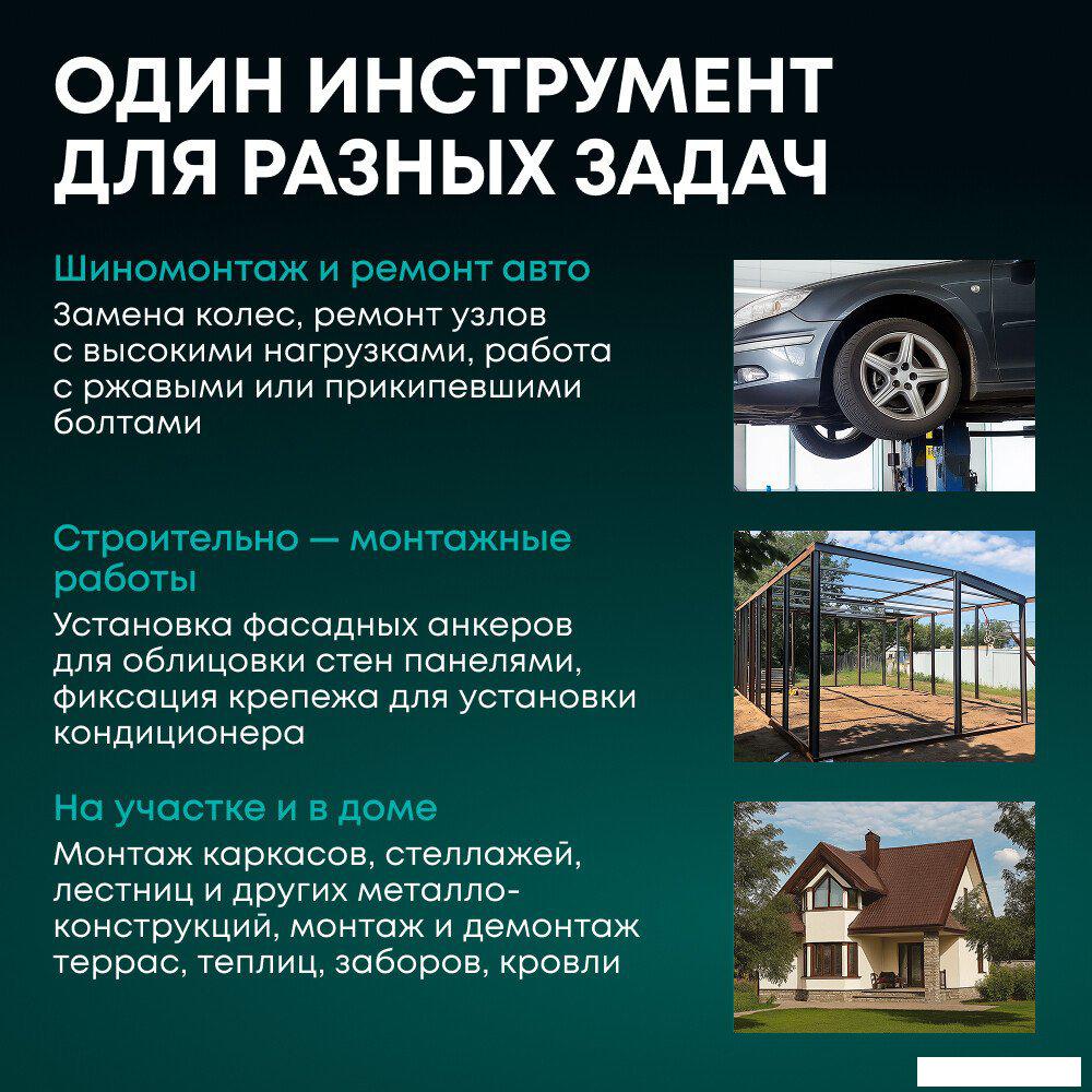 Гайковерт Rokodil Titan Pro (с 2-мя АКБ)