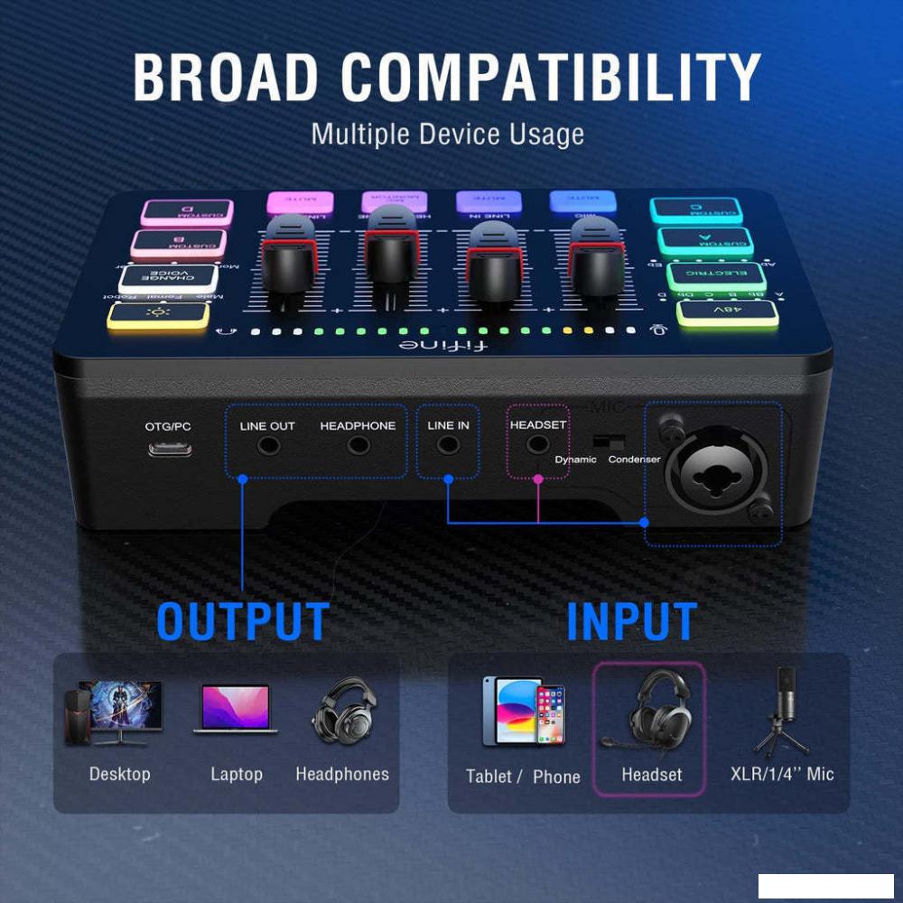 Микшерный пульт FIFINE SC3 (черный)