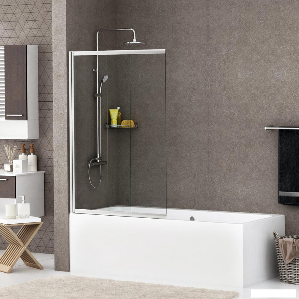 Стеклянная шторка для ванны Wasserkraft Main 41S02-100 WasserSchutz