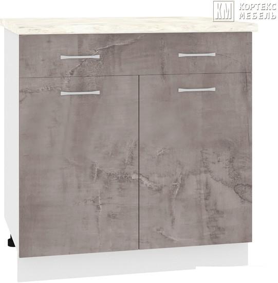 Шкаф напольный Кортекс-мебель Корнелия Лира НШ80р1ш (оникс/мадрид)