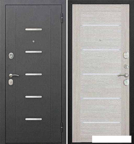 Металлическая дверь Garda Муар Царга Лазер 205x86 (лиственница, правый)