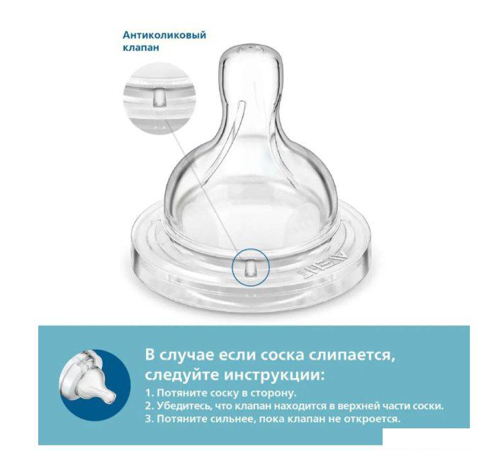 Набор сосок Philips Avent Anti-Colic SCY763/02 (2 шт)