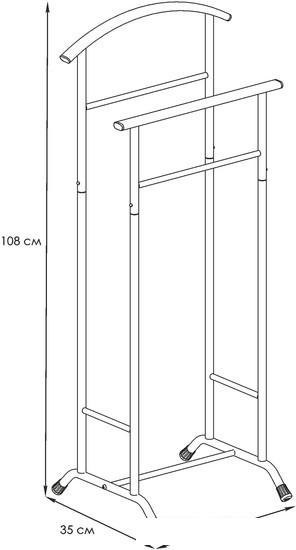 Стойка для одежды ЗМИ Стиль 3 ВНП 300 (черный)