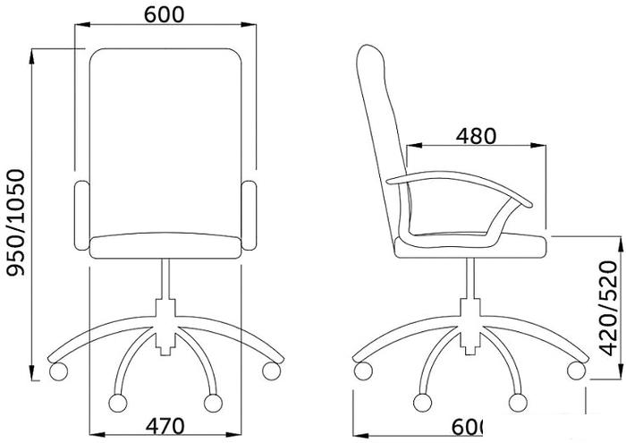 Офисные кресла и стулья AksHome Polo (ткань, серый)