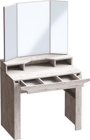 Туалетный столик с зеркалом Мебельград Соренто 155x90x45 см (дуб бонифаций/кофе структурный матовый)