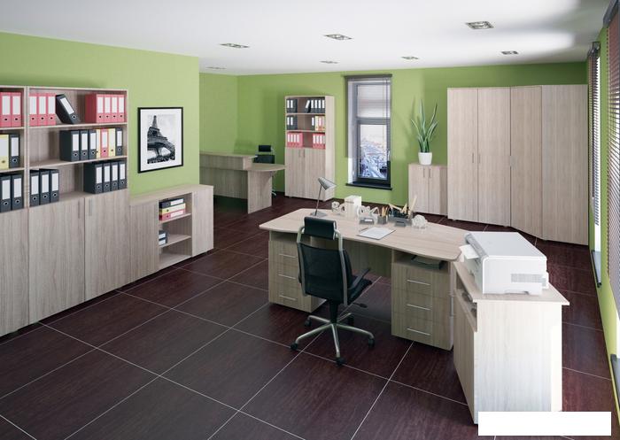 Комоды, тумбы Премиум Акцент 1600 (шимо светлый)