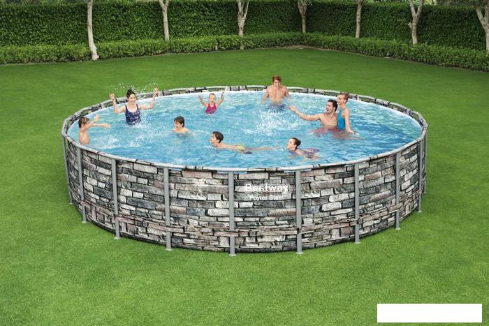 Бассейны Bestway Power Steel Камень 56889 (671x132)