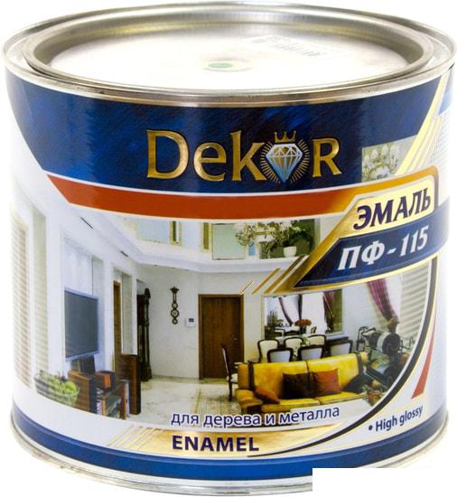 Краски и эмали Dekor ПФ-115 (белый, 1.8 кг)