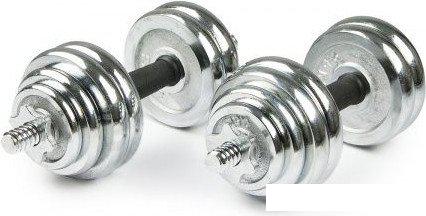 Гантели, гири, штанги Atlas Sport хромированных в чемодане 30 кг (2x15 кг)