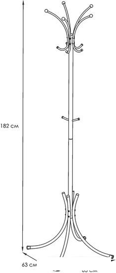 Вешалка для одежды ЗМИ Корона ВНП 366 (черный)