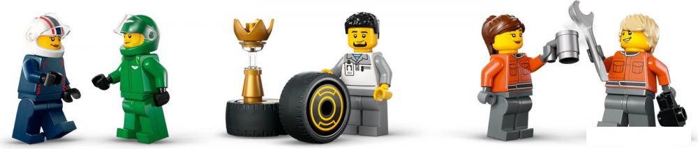 Конструктор LEGO City 60445 Грузовик F1 с болидами RB20 и AMR24 F1