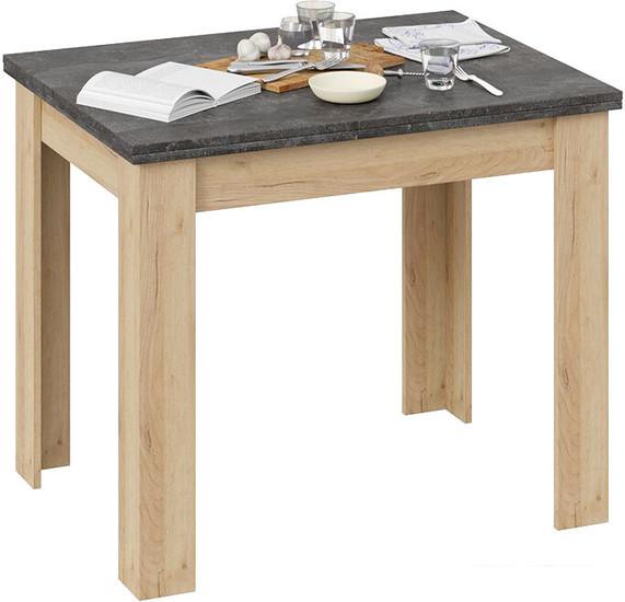 Кухонный стол Трия Промо тип 3 (дуб крафт золотой/ателье темное)